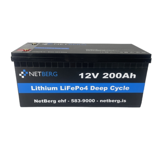 Bláorku LiFePO4 Battery 12,8V/200Ah hitaður - 2,56kWh