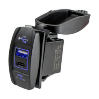 USB Ferkantaður Tvöfaldur USB-A & Type C