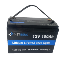 Bláorku LiFePO4 Battery 12,8V/100Ah hitaður - 1,28kWh