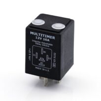 Stillanlegt tímarelay 12v 10A