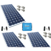 645W sólarsellupakki ( þrjár 215W ) með MPPT stýringu