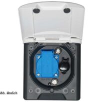 220v innstunga og 12v innstunga svart