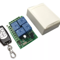 Fjarstýrt relay - 4CH - 10A - 12v